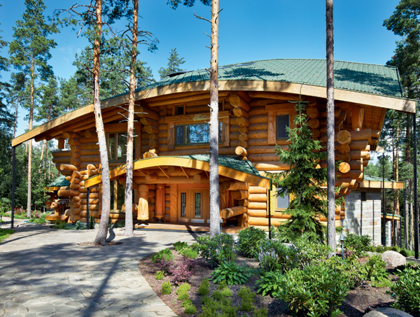 Проект дома из бревна Венессен 608 м²