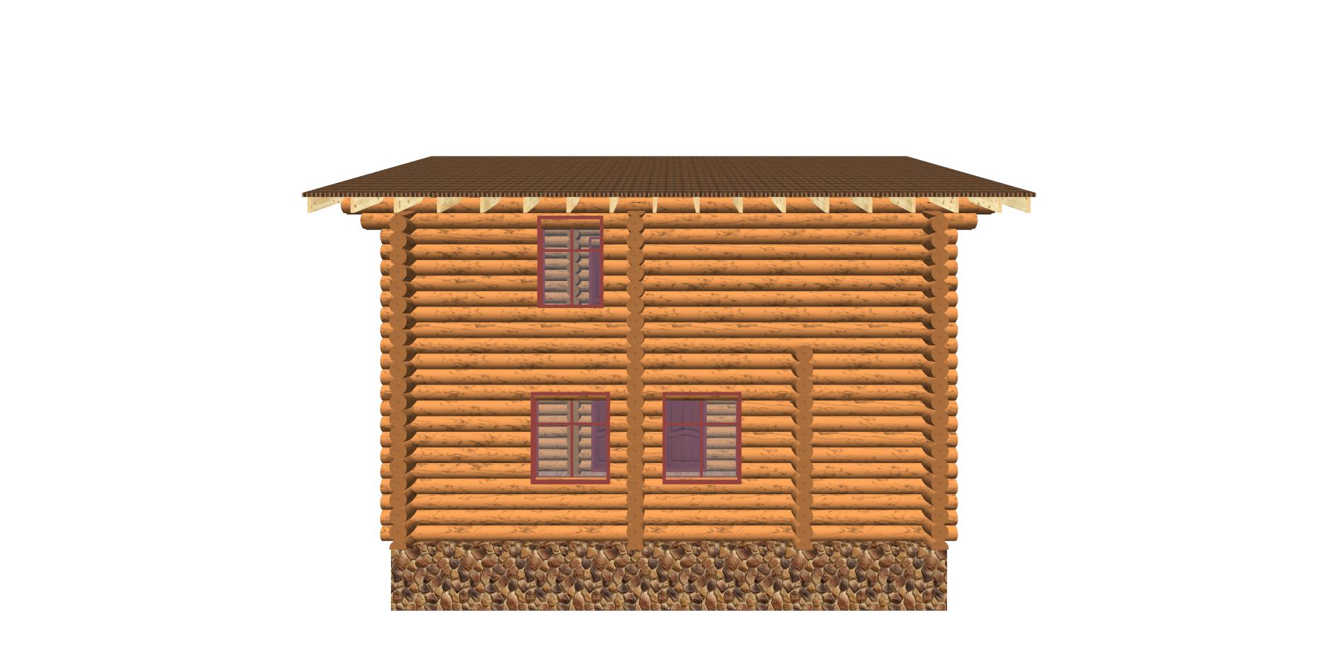 Проект дома из бревна Калатея 112 м²