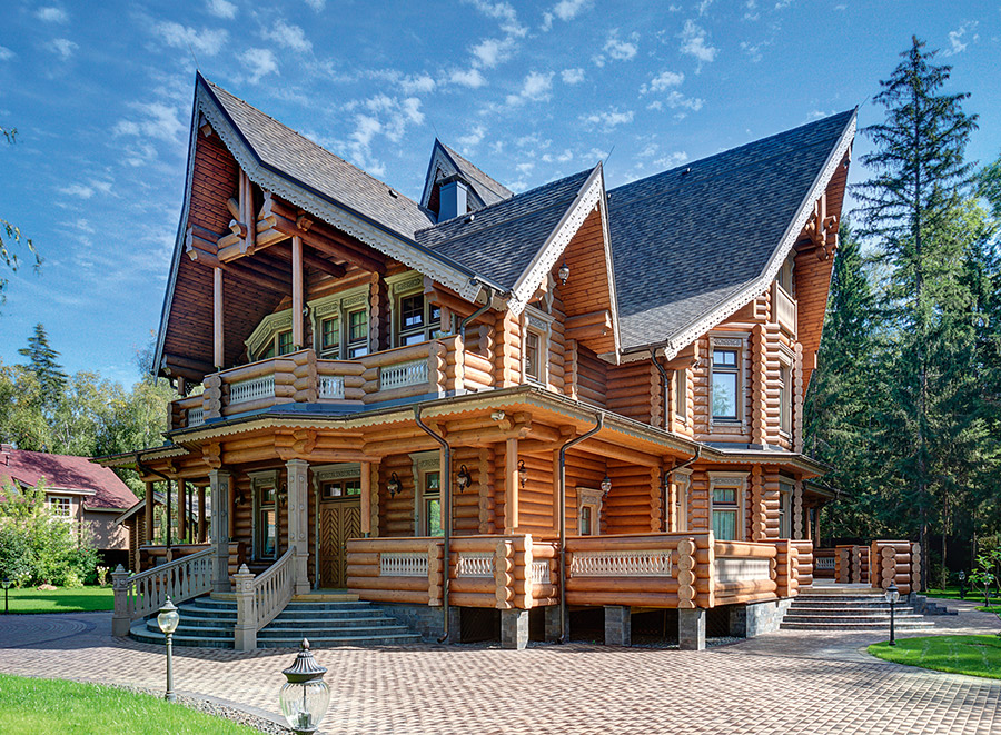 Проект дома из бревна Усадьба Аредэль 604,8 м²