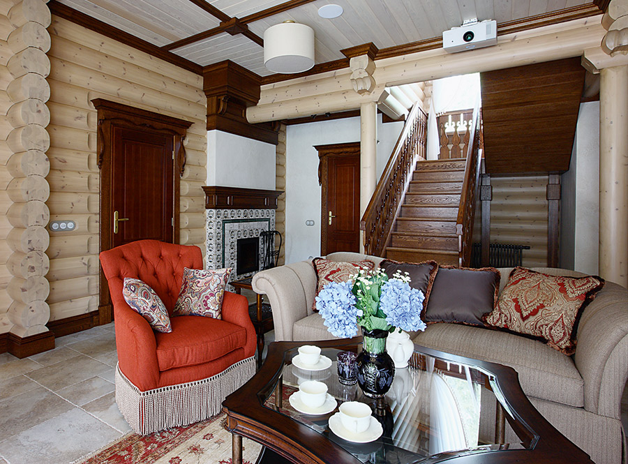 Проект дома из бревна Усадьба Аредэль 604,8 м²