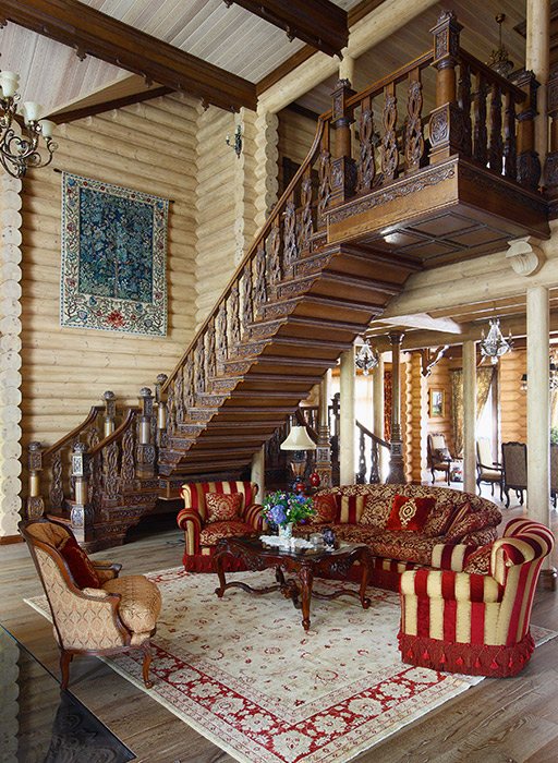 Проект дома из бревна Усадьба Аредэль 604,8 м²