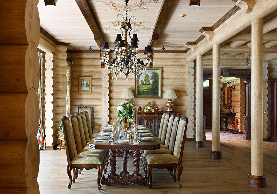 Проект дома из бревна Усадьба Аредэль 604,8 м²