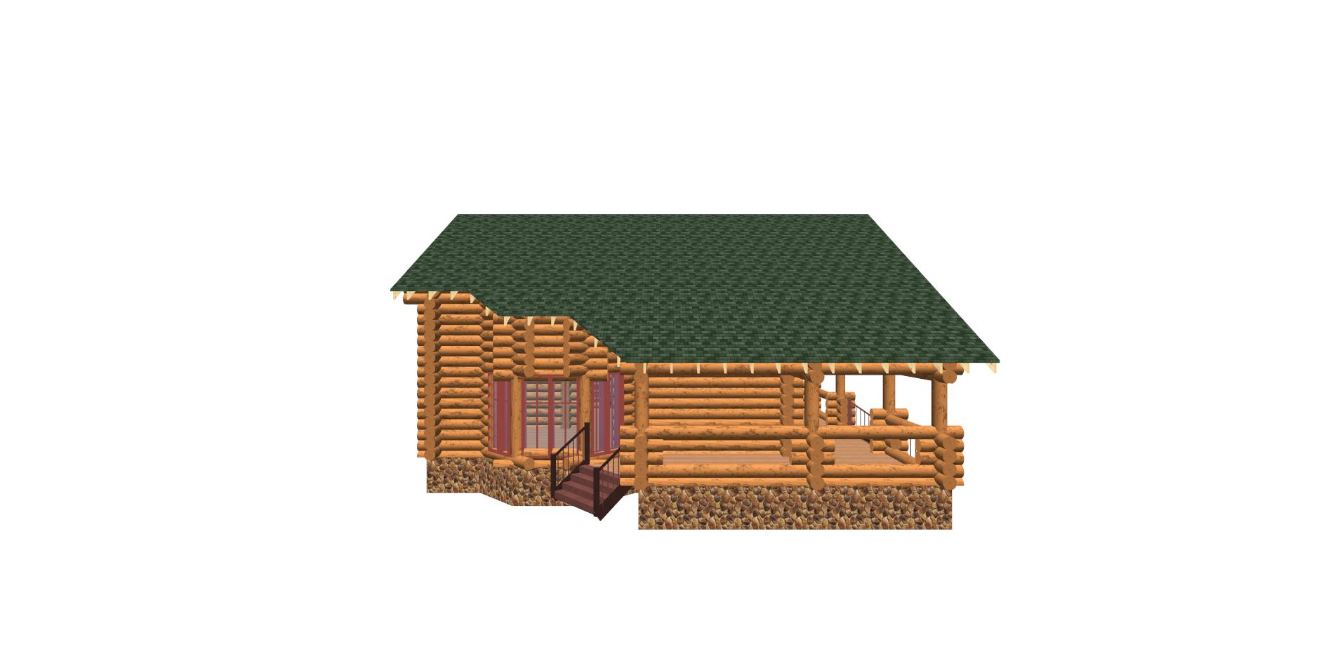 ПРОЕКТ ДОМА ИЗ БРЕВНА ЭВЕЛИНА 134 М²