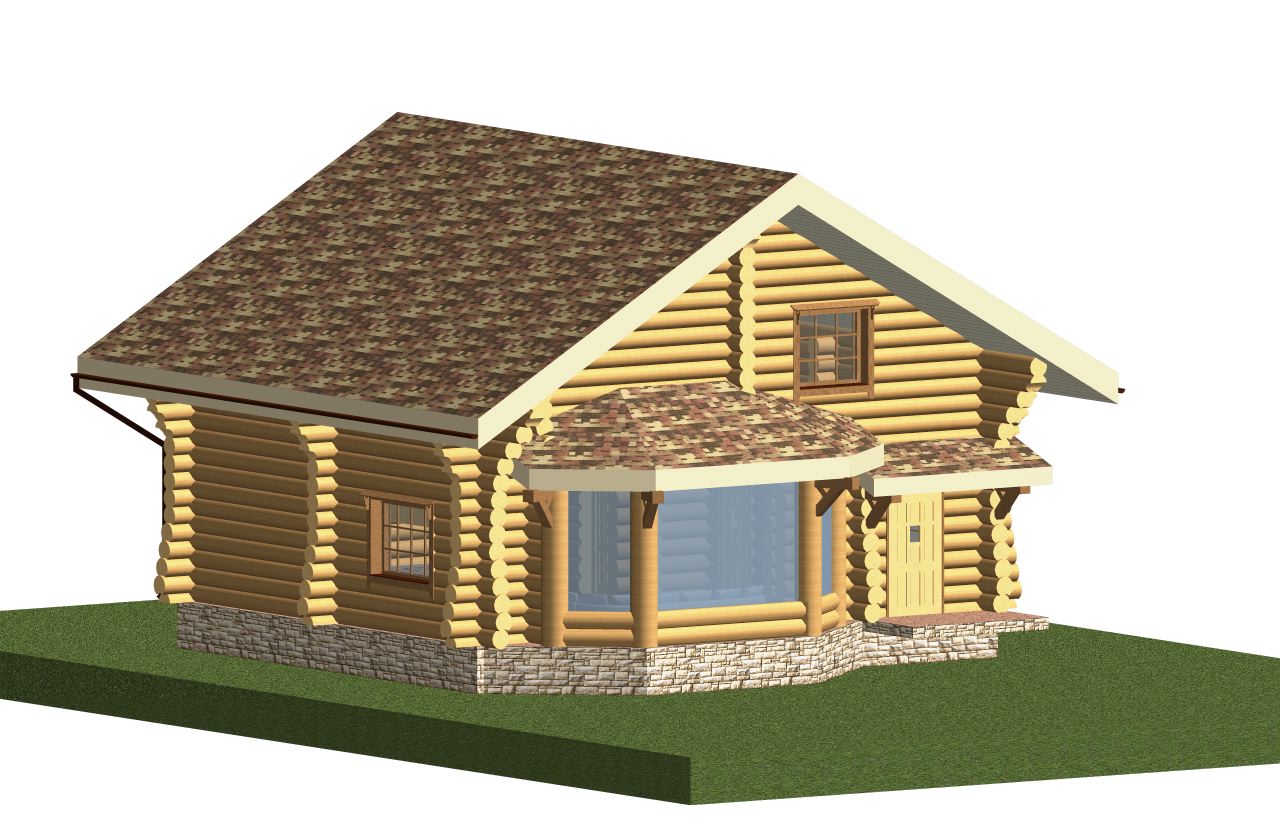 Проект дома из кедра Русский стиль 172 м²