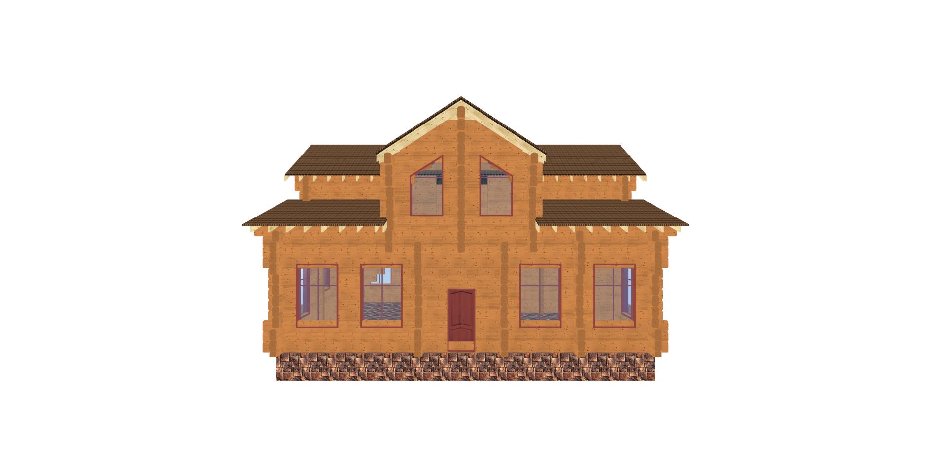 Проект дома из лафета Камелия 210 м²