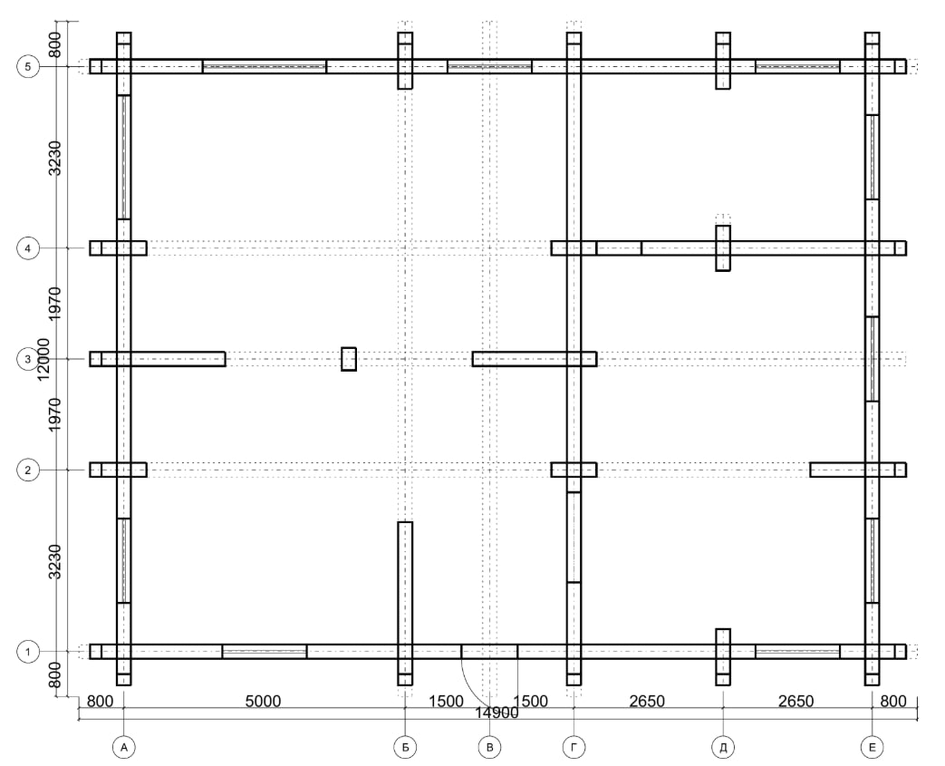 Проект дома из лафета Камелия 210 м²