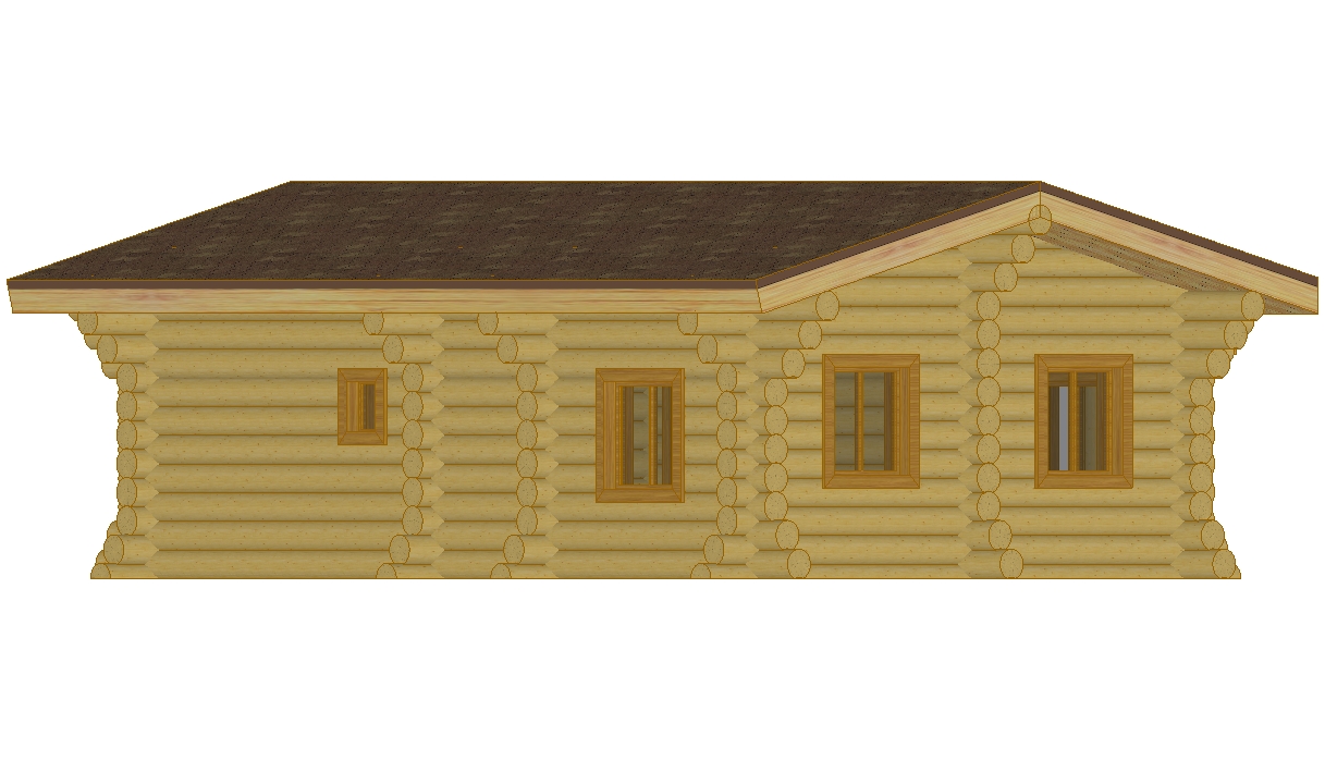 Проект дома из лиственницы Сибирь 32 м²